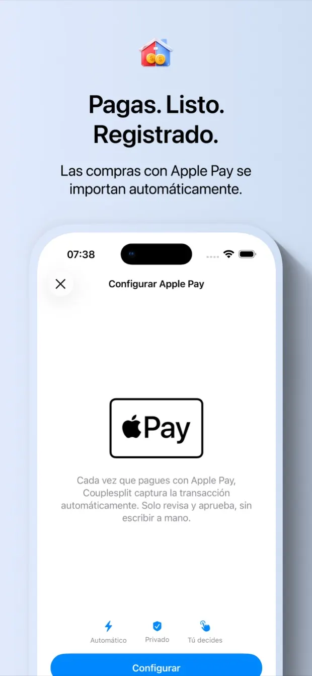 Importación automática de compras con Apple Pay
