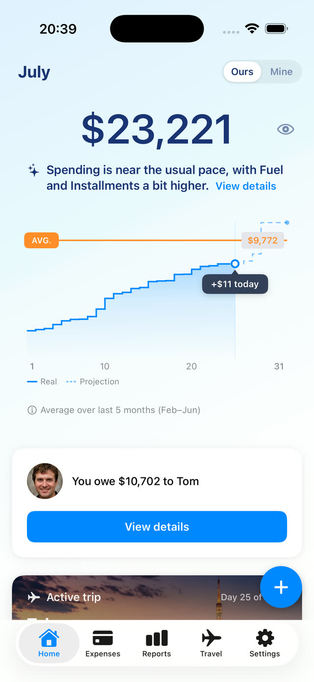 Real Couplesplit home screen